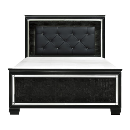 Homelegance Allura Queen Bed With Led Light In Black