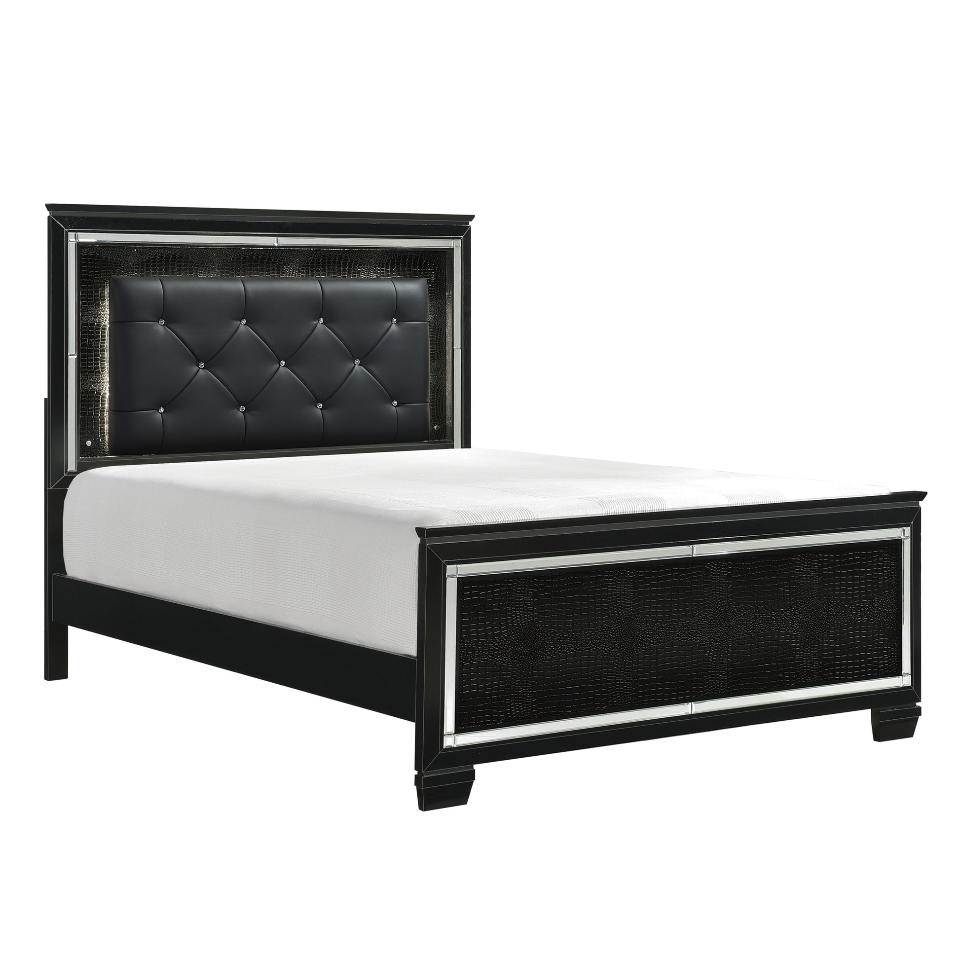 Homelegance Allura Queen Bed With Led Light In Black