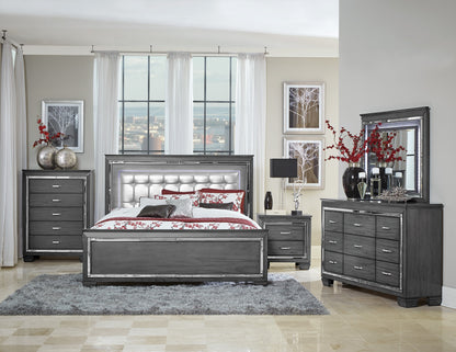 Homelegance Allura Queen Bed With Led Light In Gray