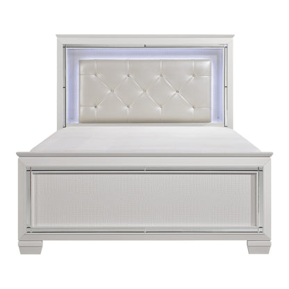 Homelegance Allura Queen Bed With Led Light In White