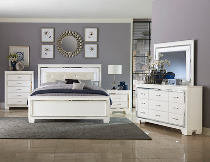 Homelegance Allura Queen Bed With Led Light In White