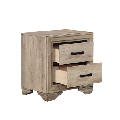 Homelegance Dresser Rustic Sun-Bleached Wood Dark Metal Handles Industrial 1955-4