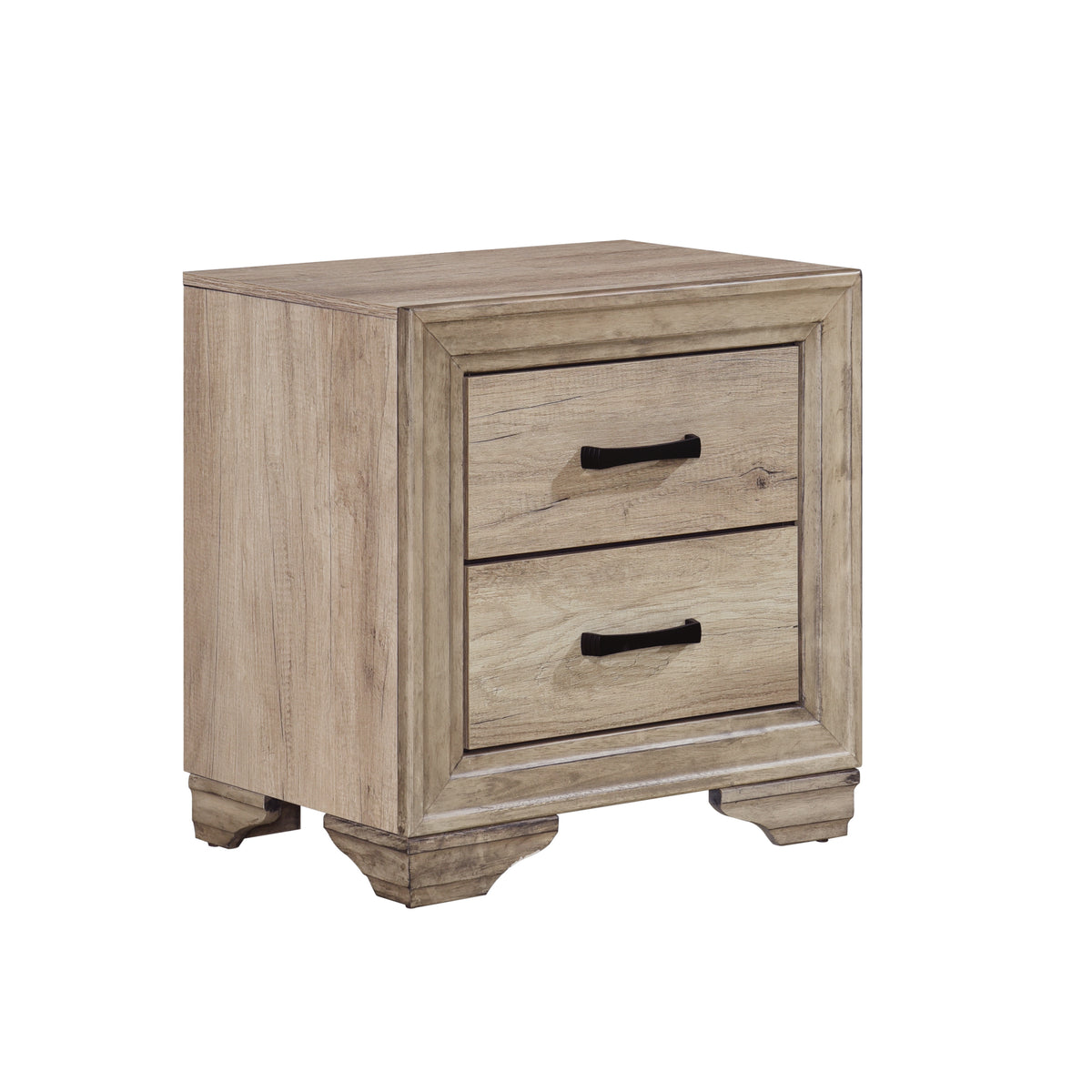 Homelegance Dresser Rustic Sun-Bleached Wood Dark Metal Handles Industrial 1955-4
