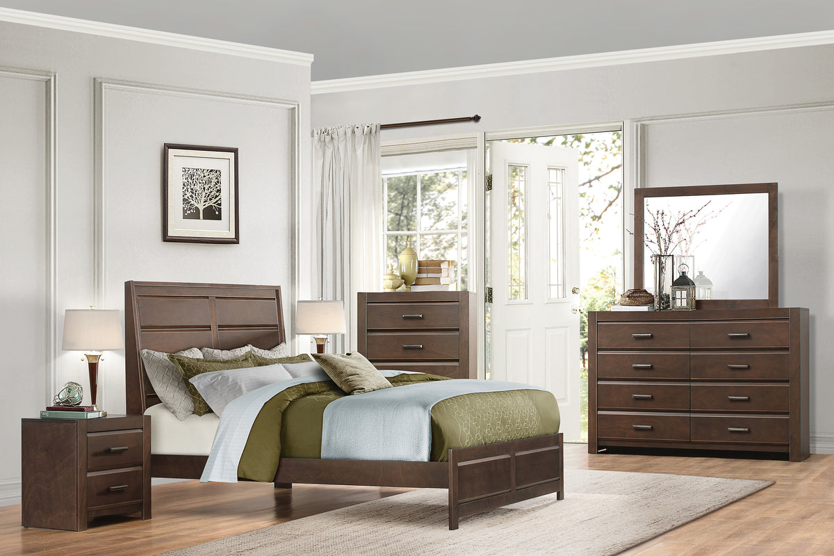 Homelegance Dresser Espresso Okume Veneer Gunmetal Hardware Modern 1961-4