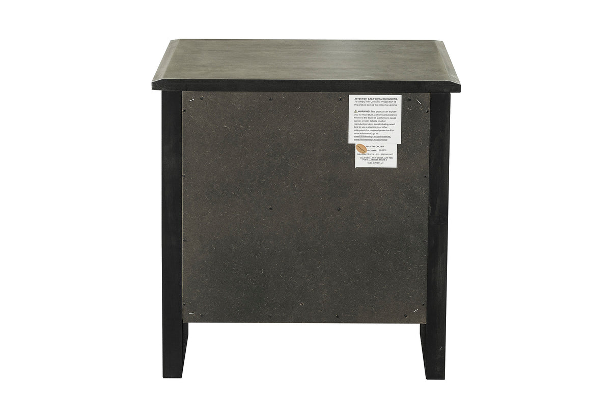 Homelegance Dresser Cool Gray Rustic Style Birch Veneer Nickel Knob Hardware 2046-4