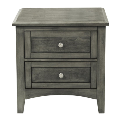 Homelegance Dresser Cool Gray Rustic Style Birch Veneer Nickel Knob Hardware 2046-4