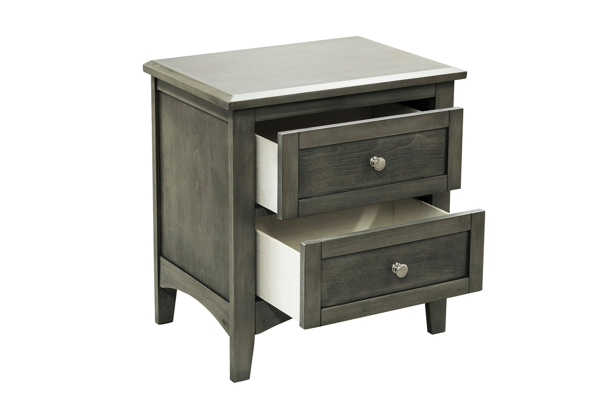 Homelegance Dresser Cool Gray Rustic Style Birch Veneer Nickel Knob Hardware 2046-4