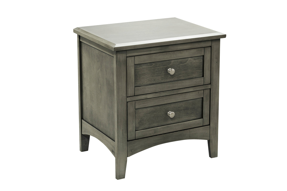 Homelegance Dresser Cool Gray Rustic Style Birch Veneer Nickel Knob Hardware 2046-4