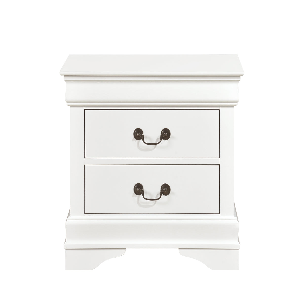 Homelegance Dresser White Transitional Louis Philippe Style Antique Brass 2147W-4