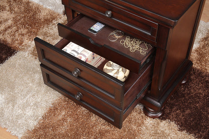 Homelegance Dresser Brown Cherry Transitional Style with Hidden Drawer Storage 2159-4