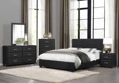 Homelegance Dresser Black Faux Leather Modern & Contemporary Stylish 2220-4