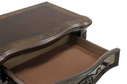 Homelegance Dresser Cherry Traditional Burl Inlay Claw Feet Gold Tipping 2243-4