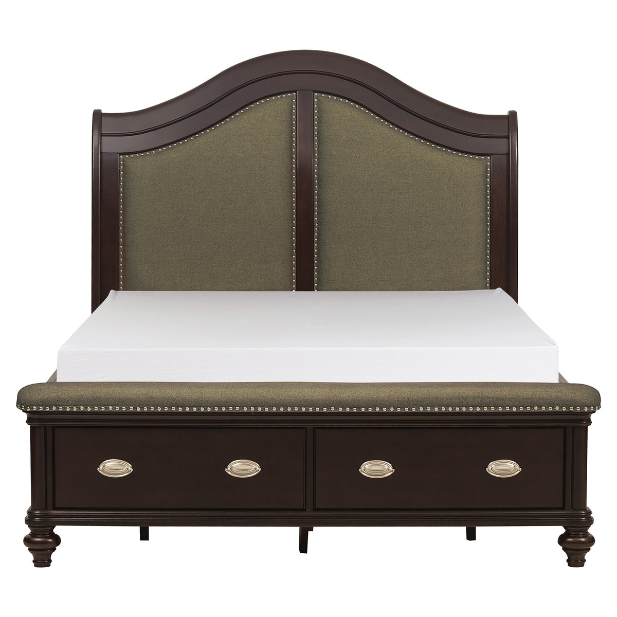 Homelegance Marston Queen Sleigh Platform Bed In Brown