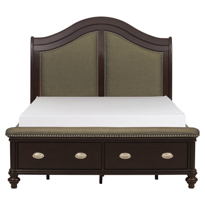Homelegance Marston Queen Sleigh Platform Bed In Brown