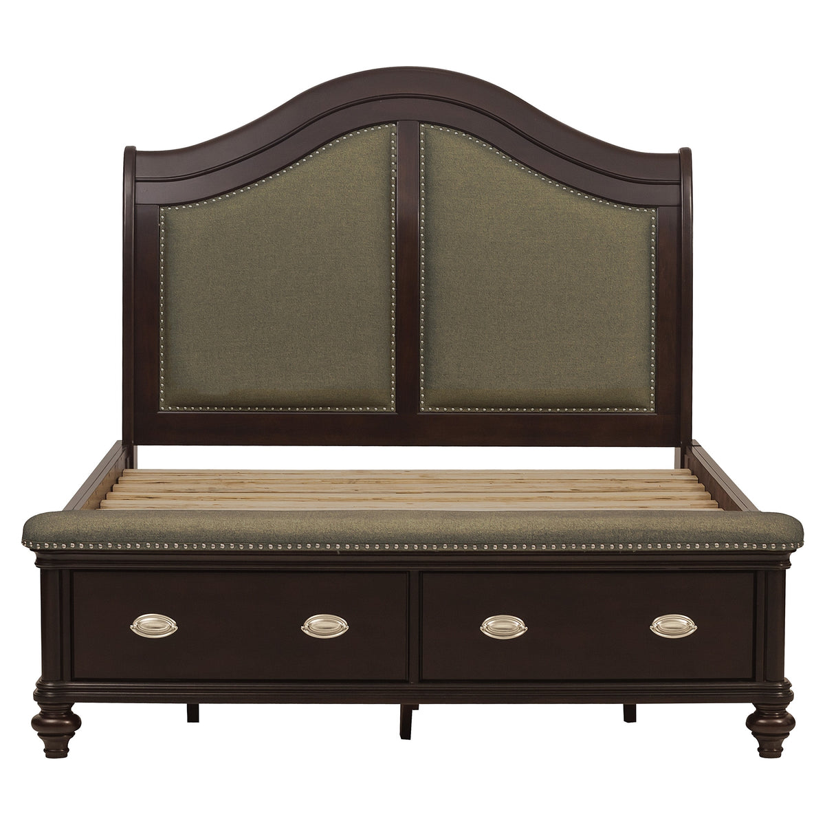 Homelegance Marston Queen Sleigh Platform Bed In Brown