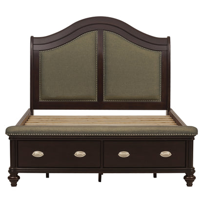 Homelegance Marston Queen Sleigh Platform Bed In Brown