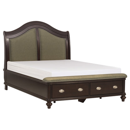 Homelegance Marston Queen Sleigh Platform Bed In Brown