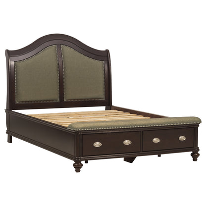 Homelegance Marston Queen Sleigh Platform Bed In Brown