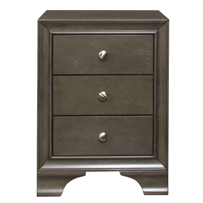 Homelegance Dresser Gray Traditional Style with USB Ports and Chrome Knobs 4598GYU