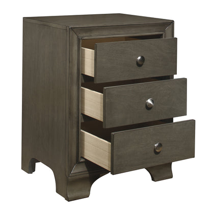 Homelegance Dresser Gray Traditional Style with USB Ports and Chrome Knobs 4598GYU
