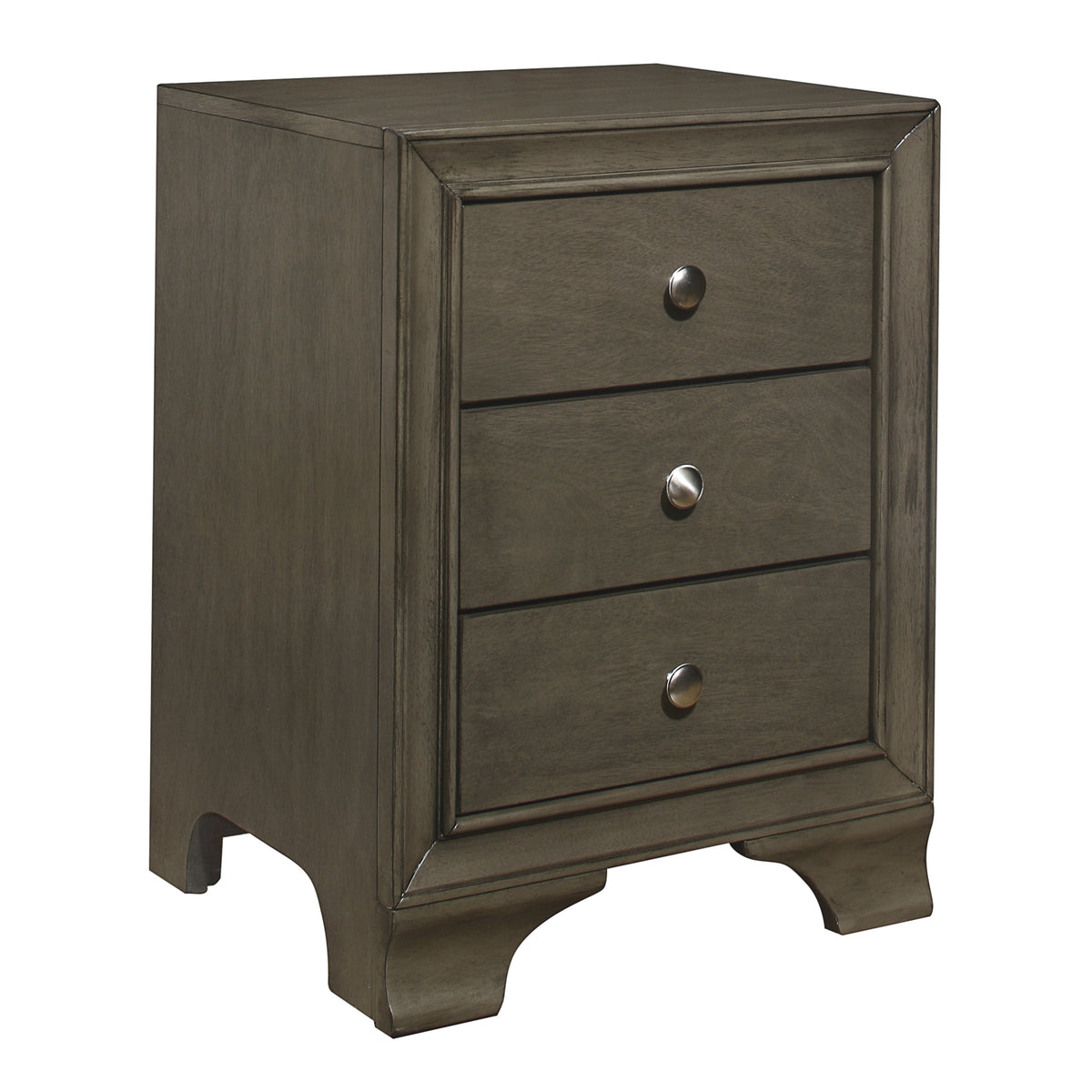 Homelegance Dresser Gray Traditional Style with USB Ports and Chrome Knobs 4598GYU