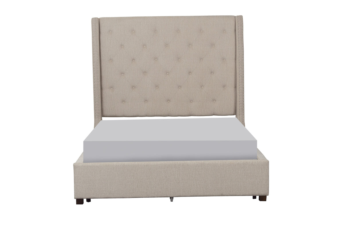 Homelegance Fairborn Queen Platform Bed In Beige