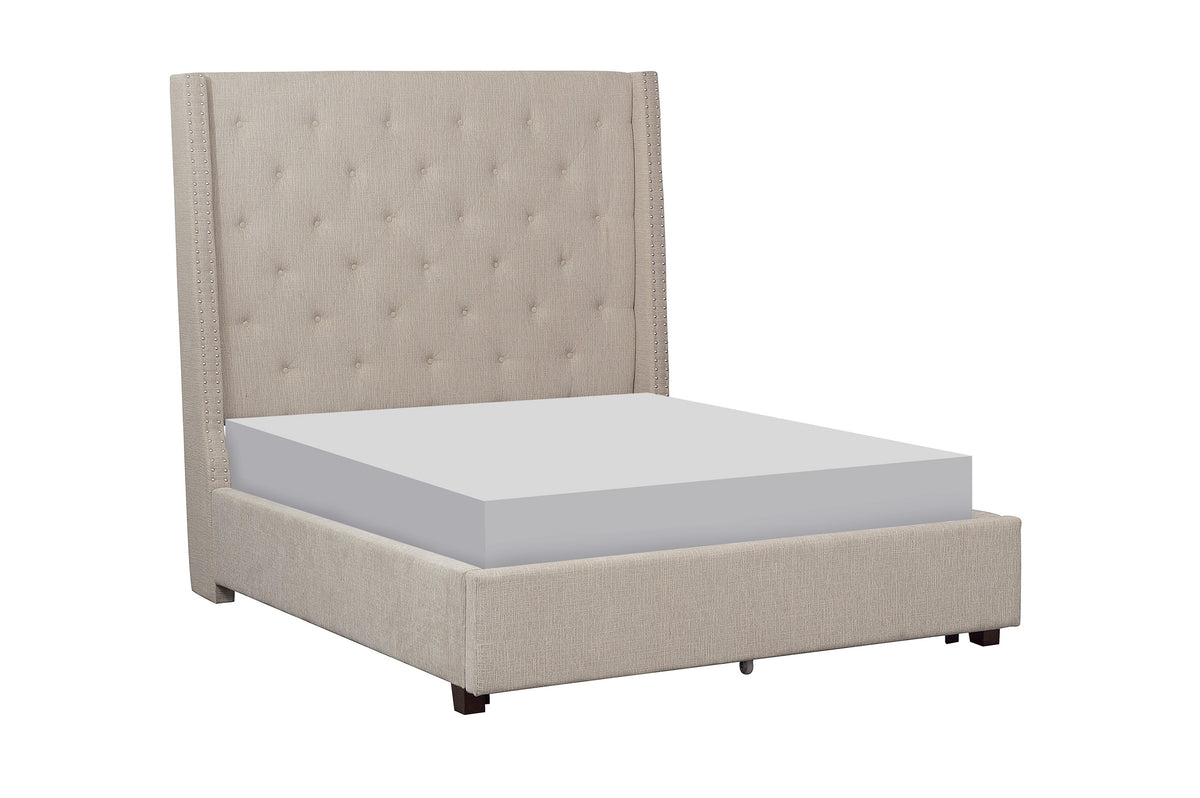 Homelegance Fairborn Queen Platform Bed In Beige