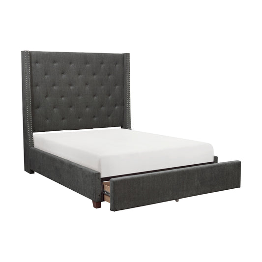 Homelegance Fairborn Queen Storage Platform Bed In Gray