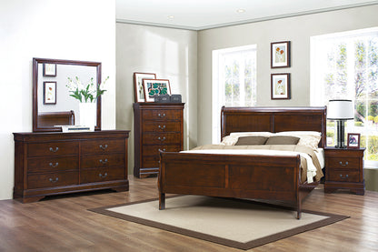 Homelegance Dresser Brown Cherry Country & Farmhouse Louis Philippe Style 2147-4