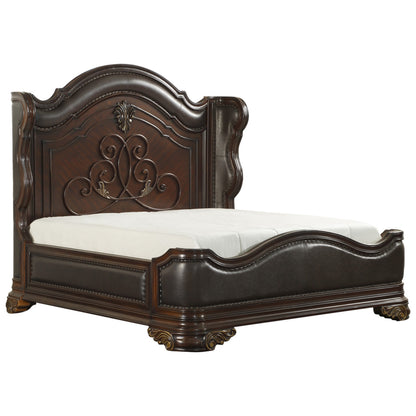 Homelegance Royal Highlands Queen Bed In Brown