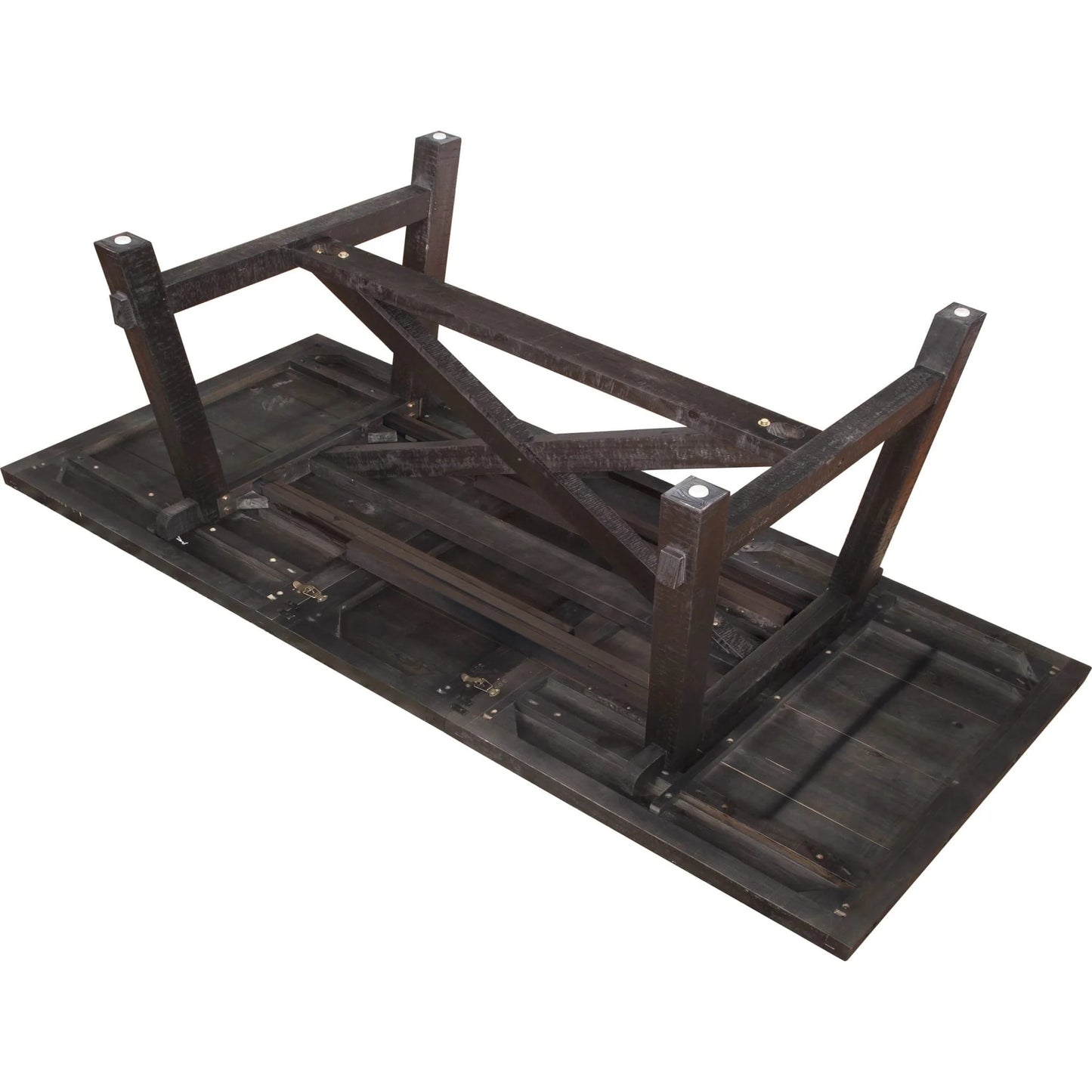 Modus Yosemite 7PC Rectangle Table with 6 Wood Back Side Chairs in Cafe