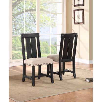 Modus Yosemite 7PC Rectangle Table with 6 Wood Back Side Chairs in Cafe