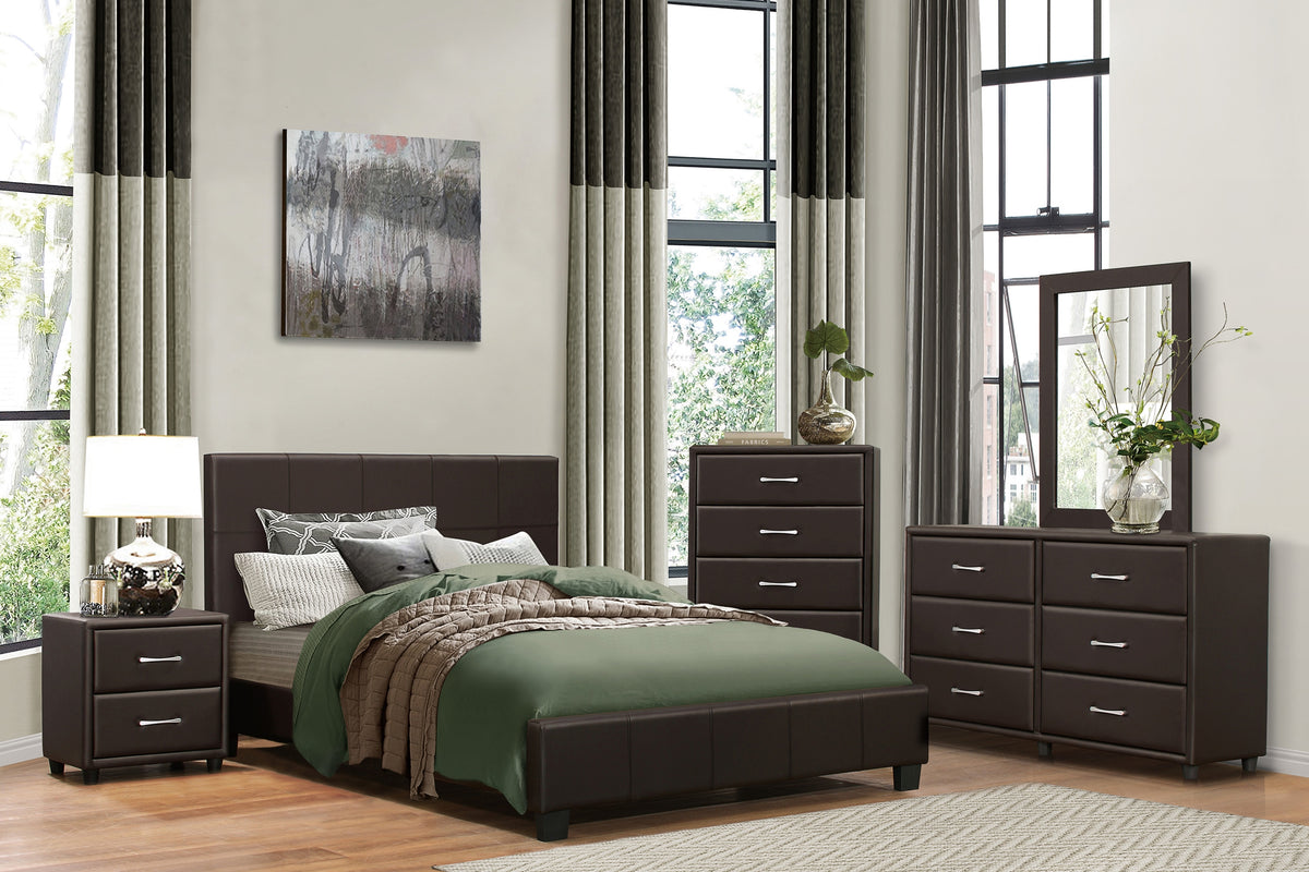Homelegance Lorenzi Queen Platform Bed In Brown