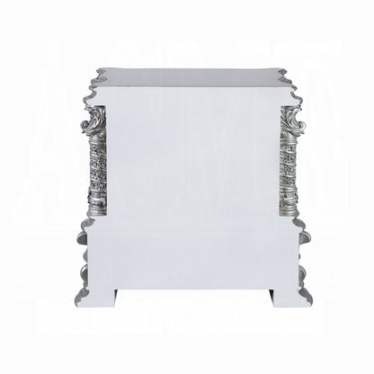 Acme Valkyrie Nightstand, Antique Platinum Finish