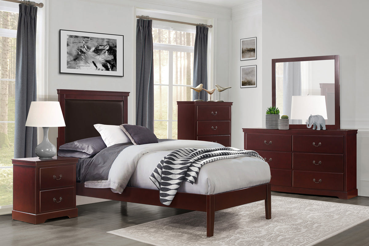 Homelegance Dresser Cherry Traditional Satin Nickel Hardware 1519CH-4