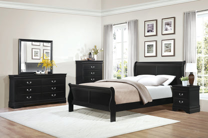 Homelegance Dresser Black Country & Farmhouse Traditional Louis Philippe Style 2147BK-4