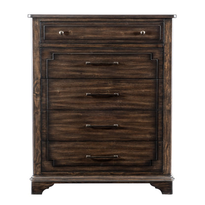 Homlegance Chest Boone Collection In Rustic Brown Finish