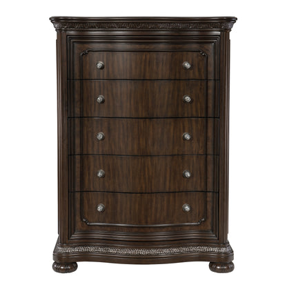 Homlegance Chest Beddington Collection In Dark Cherry Finish