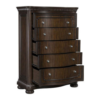 Homlegance Chest Beddington Collection In Dark Cherry Finish