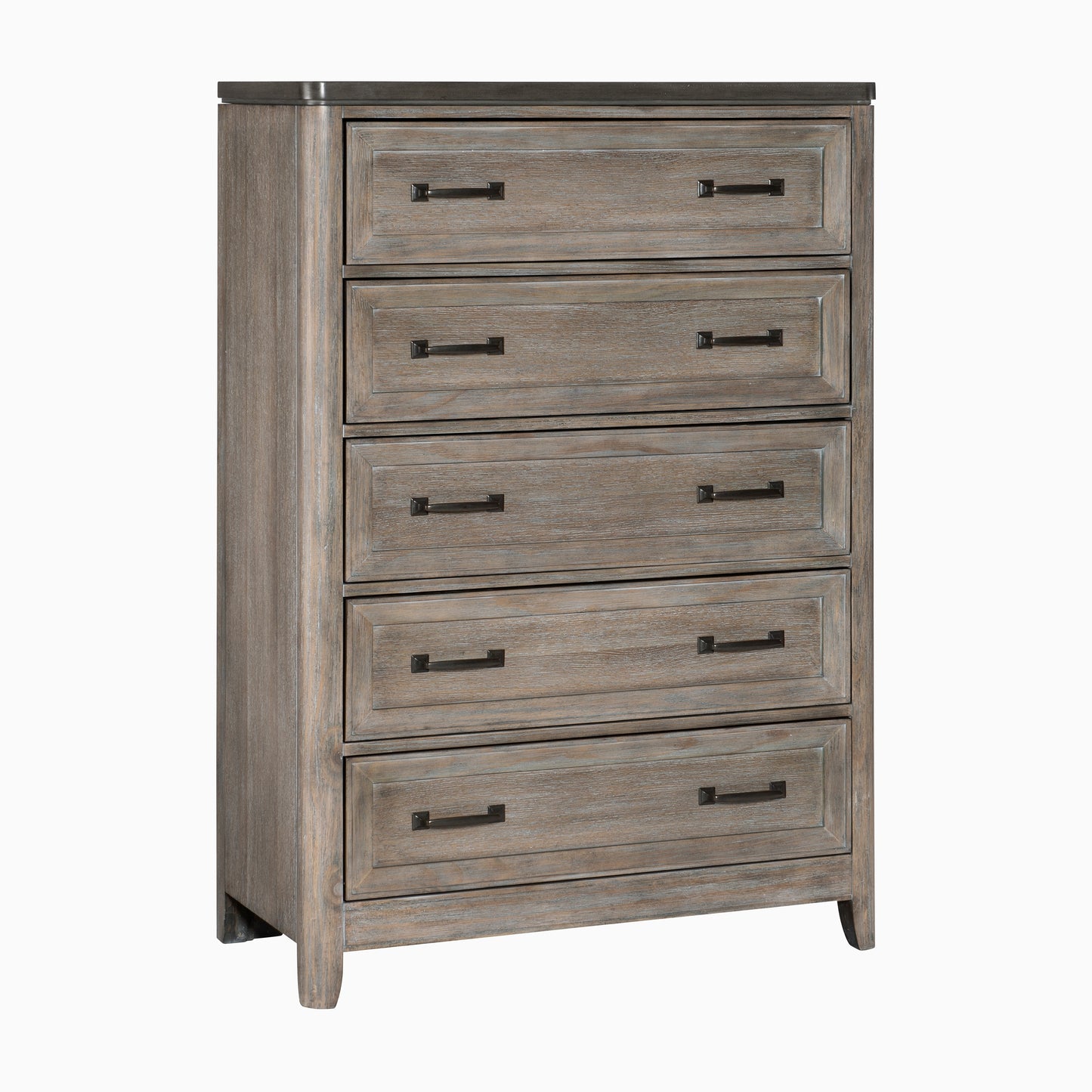 Homlegance Chest Newell Collection In 2-Tone Finish (Gray And Oak)