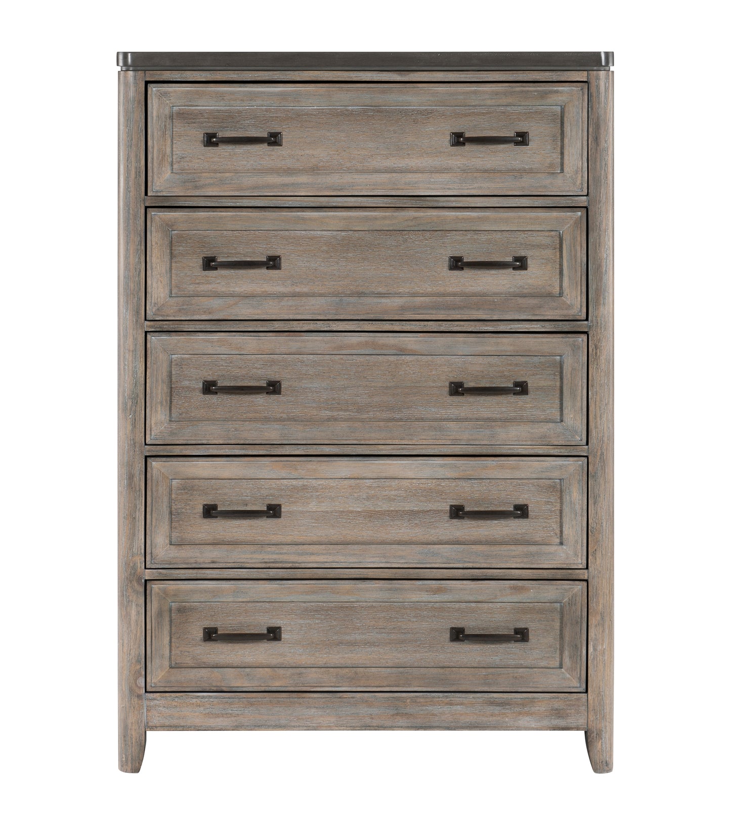 Homlegance Chest Newell Collection In 2-Tone Finish (Gray And Oak)