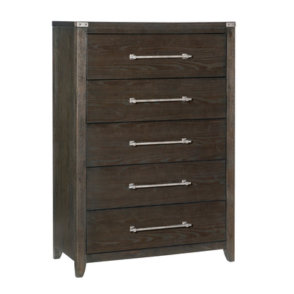 Homlegance Chest Bellamy Collection In Dark Brown Finish