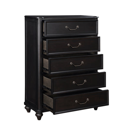 Homlegance Chest Herman Collection In Charcoal Brown Finish