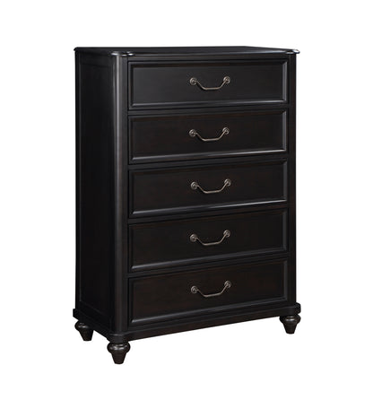 Homlegance Chest Herman Collection In Charcoal Brown Finish