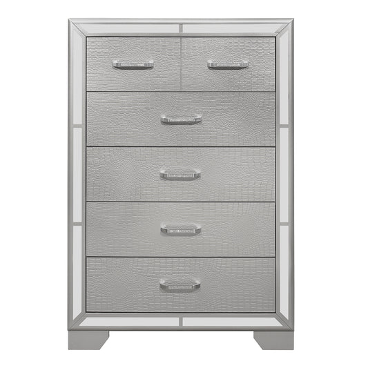 Homlegance Chest Aveline Collection In Silver Finish