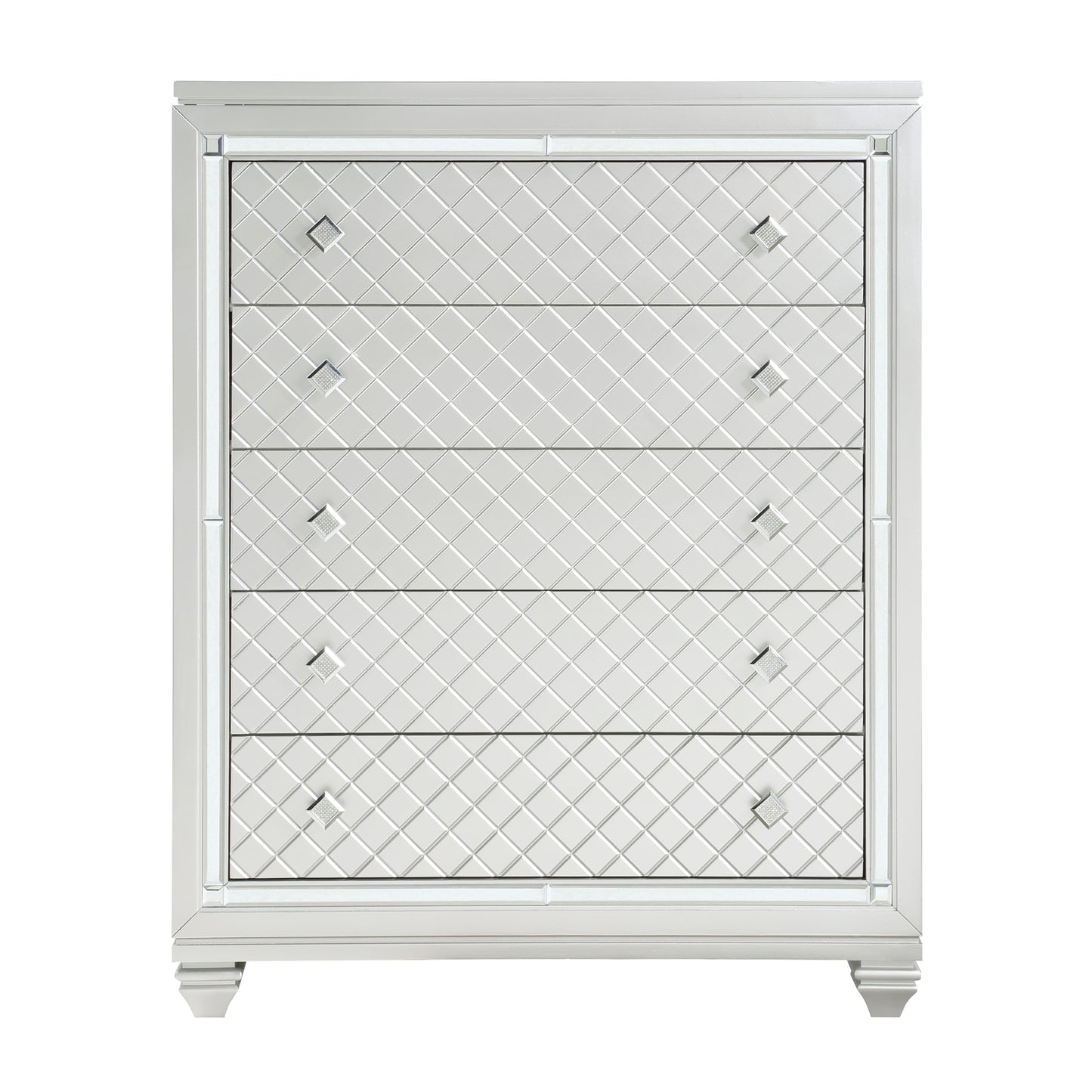 Homlegance Chest Leesa Collection In Silver Finish