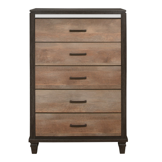 Homlegance Chest Danridge Collection In 2-Tone Finish Brown And Espresso