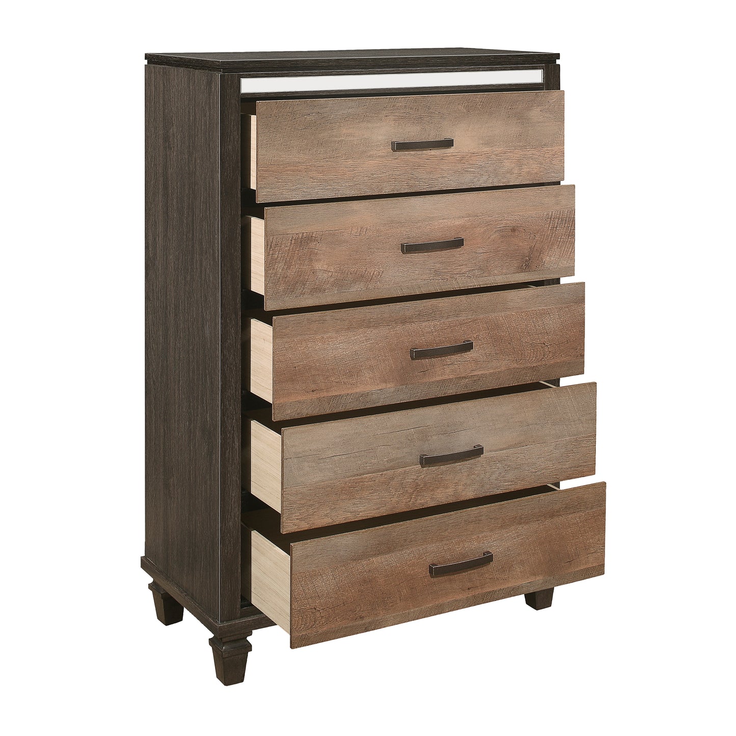 Homlegance Chest Danridge Collection In 2-Tone Finish Brown And Espresso