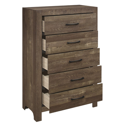 Homlegance Chest Corbin Collection In Rustic Brown Finish