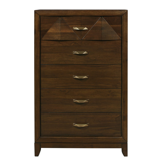 Homlegance Chest Aziel Collection In Walnut Finish